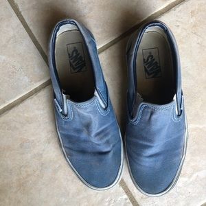 Blue slip on vans